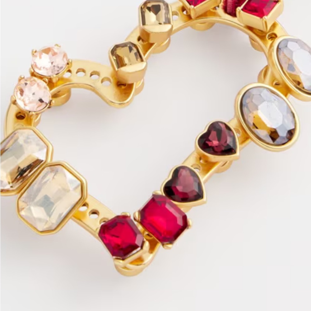 Chico's Gold and Red 7 sets of earrings with Gemstone Accents